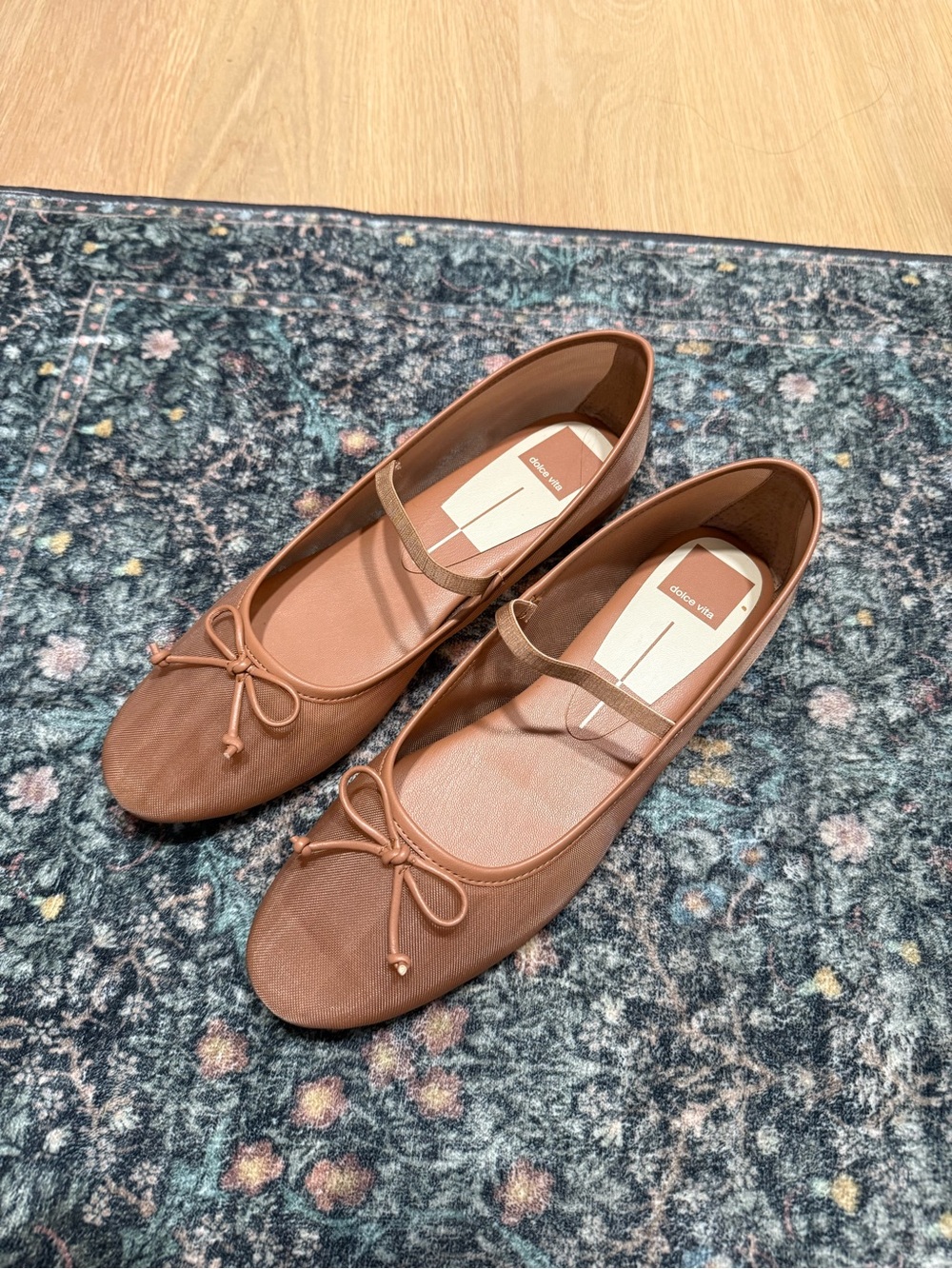 Dolce vita Women’s Brown Ballet Flats with Mary Jane Strap